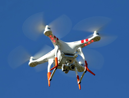 Example: Image of micro drone hovering.